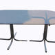 Table a manger verre fume vintage années 70
