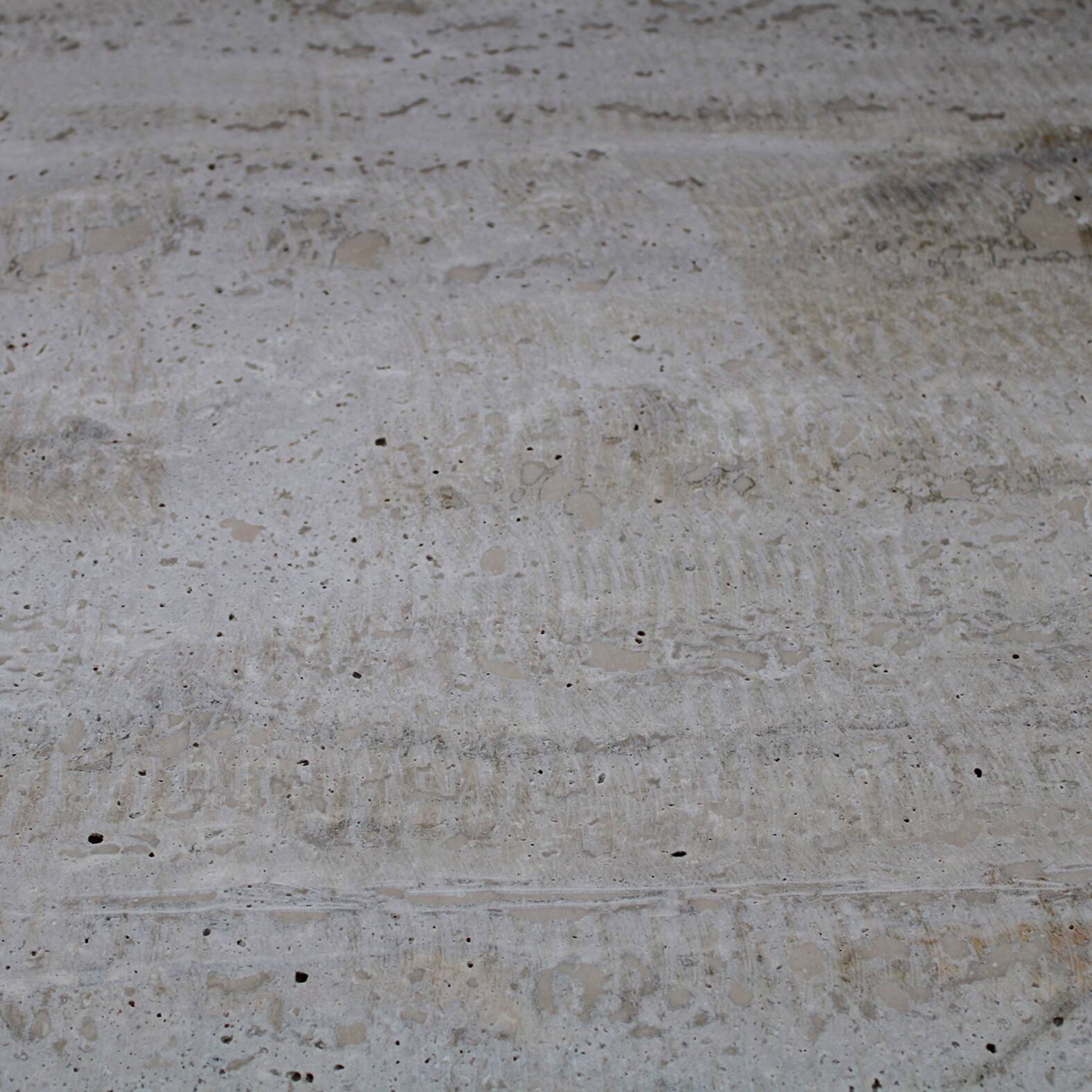 Italian Oak Wood Sideboard with Travertine Marble Top and Hand Carved Patte