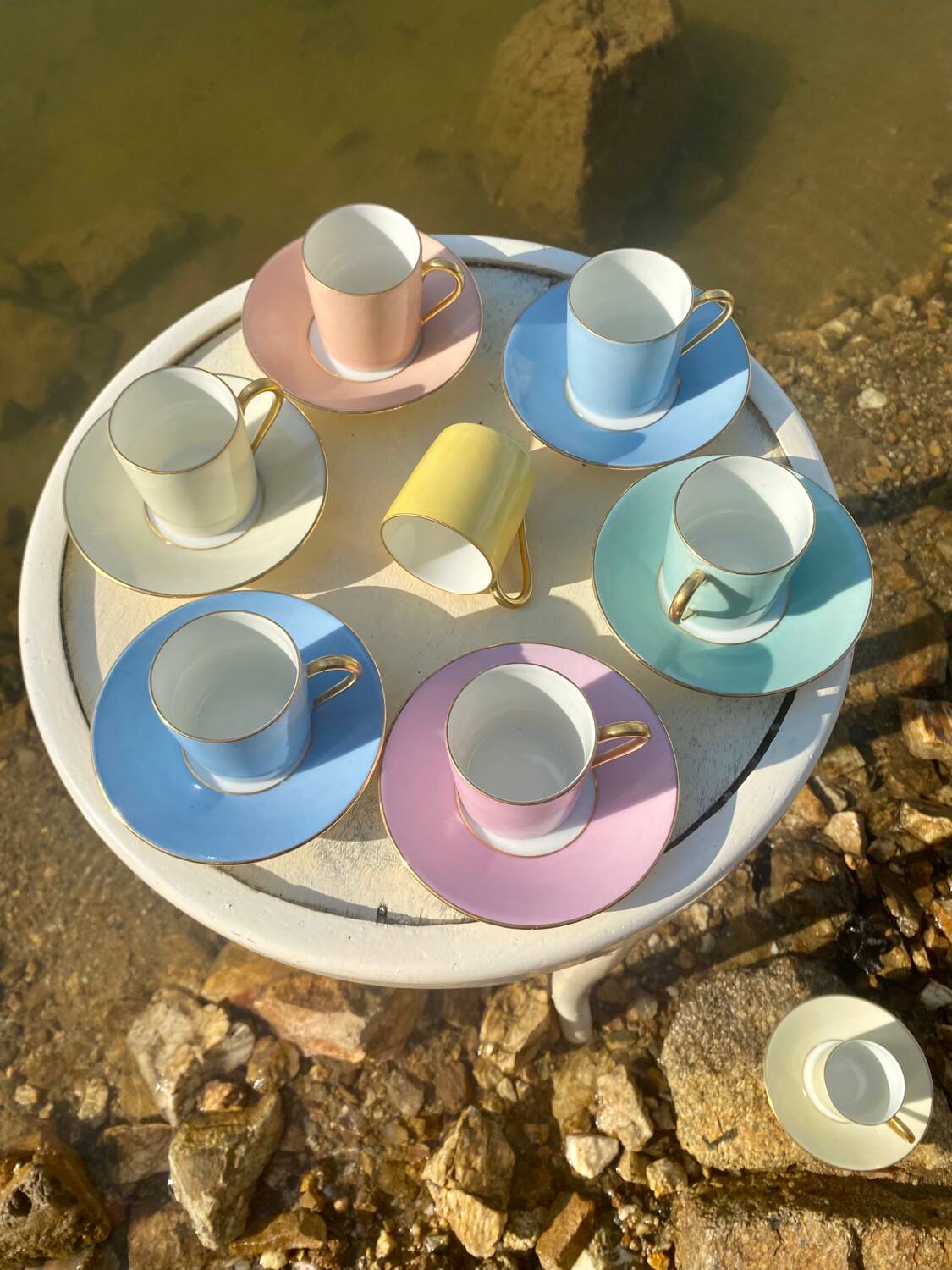 Raynaud et Co multicolor coffee cup set