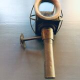 Paire d'anciennes lanternes de fiacre en cuivre vers 1900