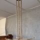 Large Art Deco chandelier, made of finely wrought wrought iron.
