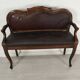 Leather bistro bench