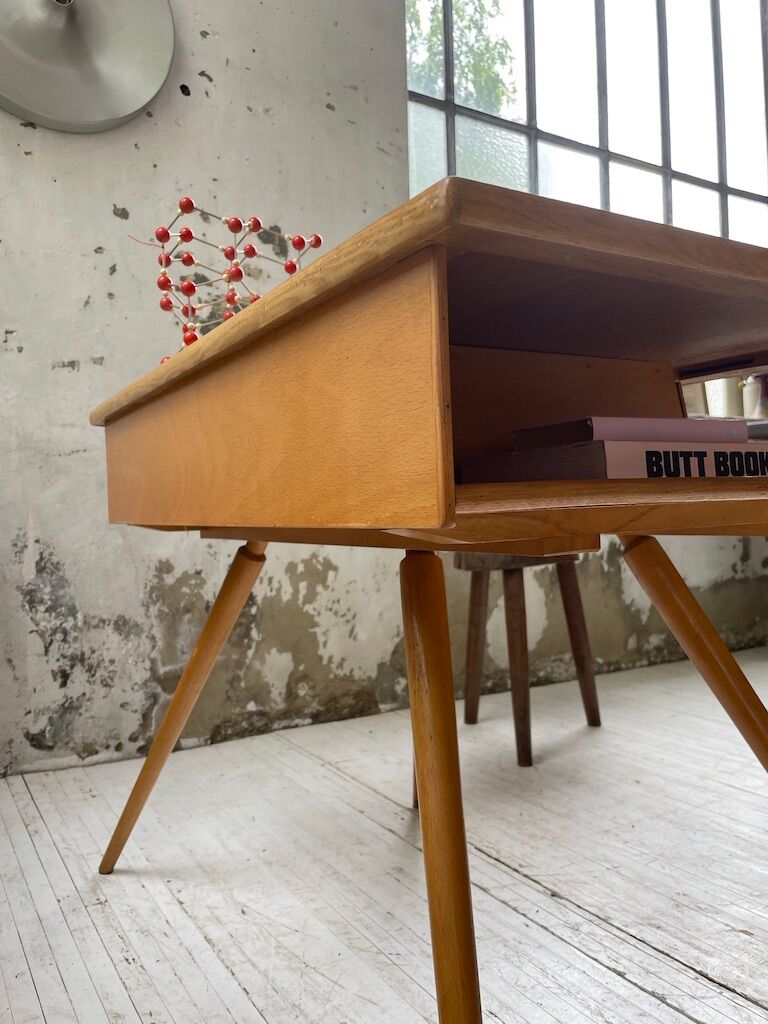 Vintage oak compass desk