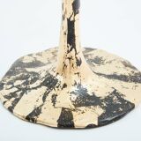 Table basse brutaliste fer forgé doré feuille d’or 1970