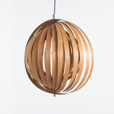 Wooden suspension large kinetic spiral