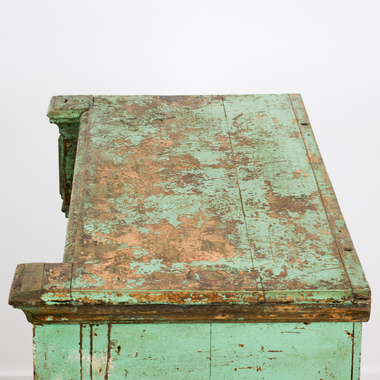 Green French antique cabinet