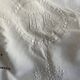 Drap ancien en lin, monogramme MR