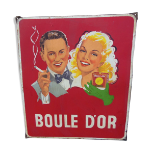 Plaque émaillée ancienne boule