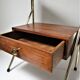 Bedside design in wood and gold metal 50s/60s