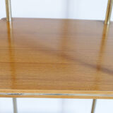 Vintage side table in brown formica