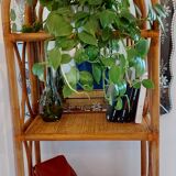 Rattan and bamboo shelf