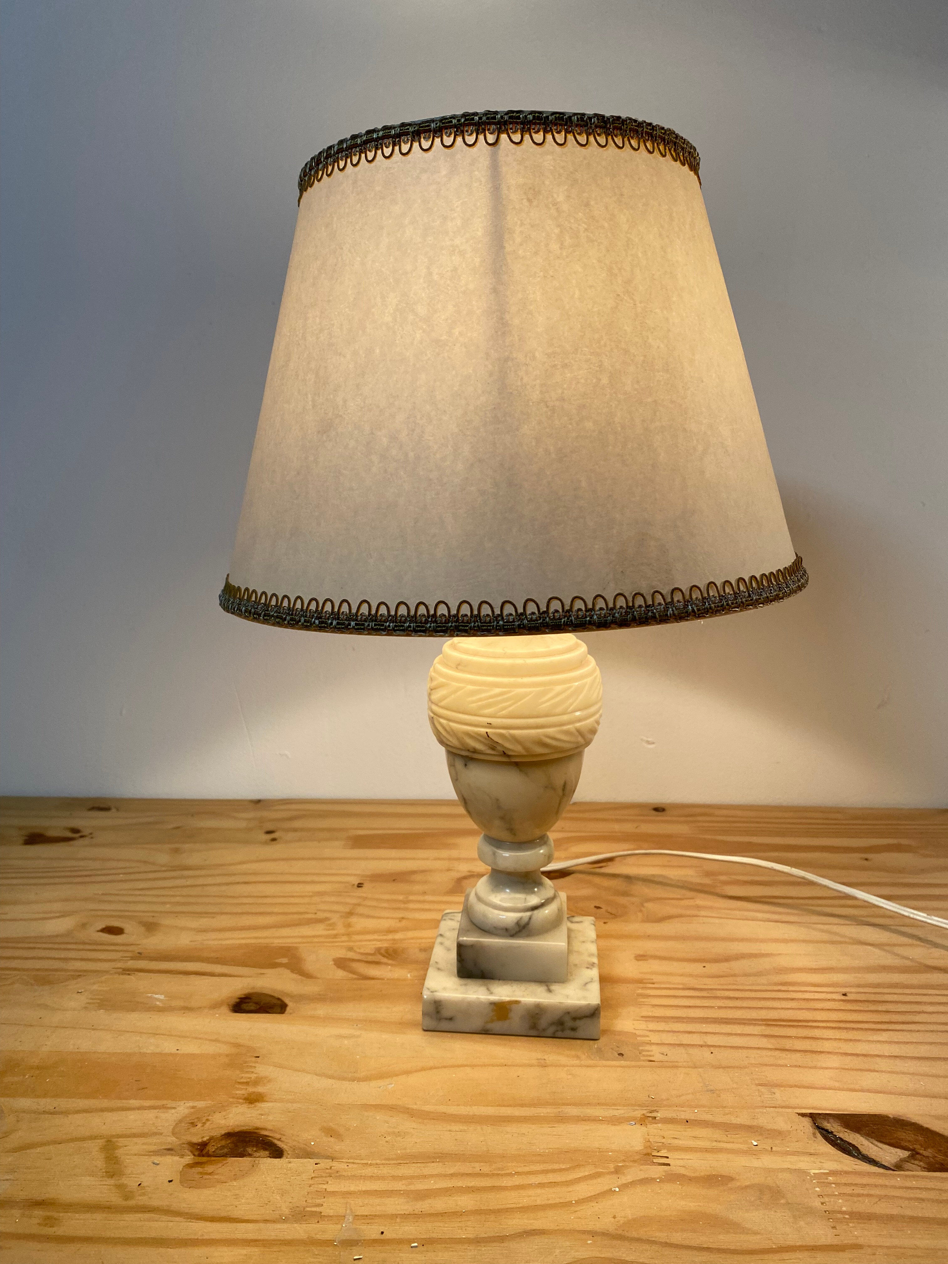Alabaster table lamp