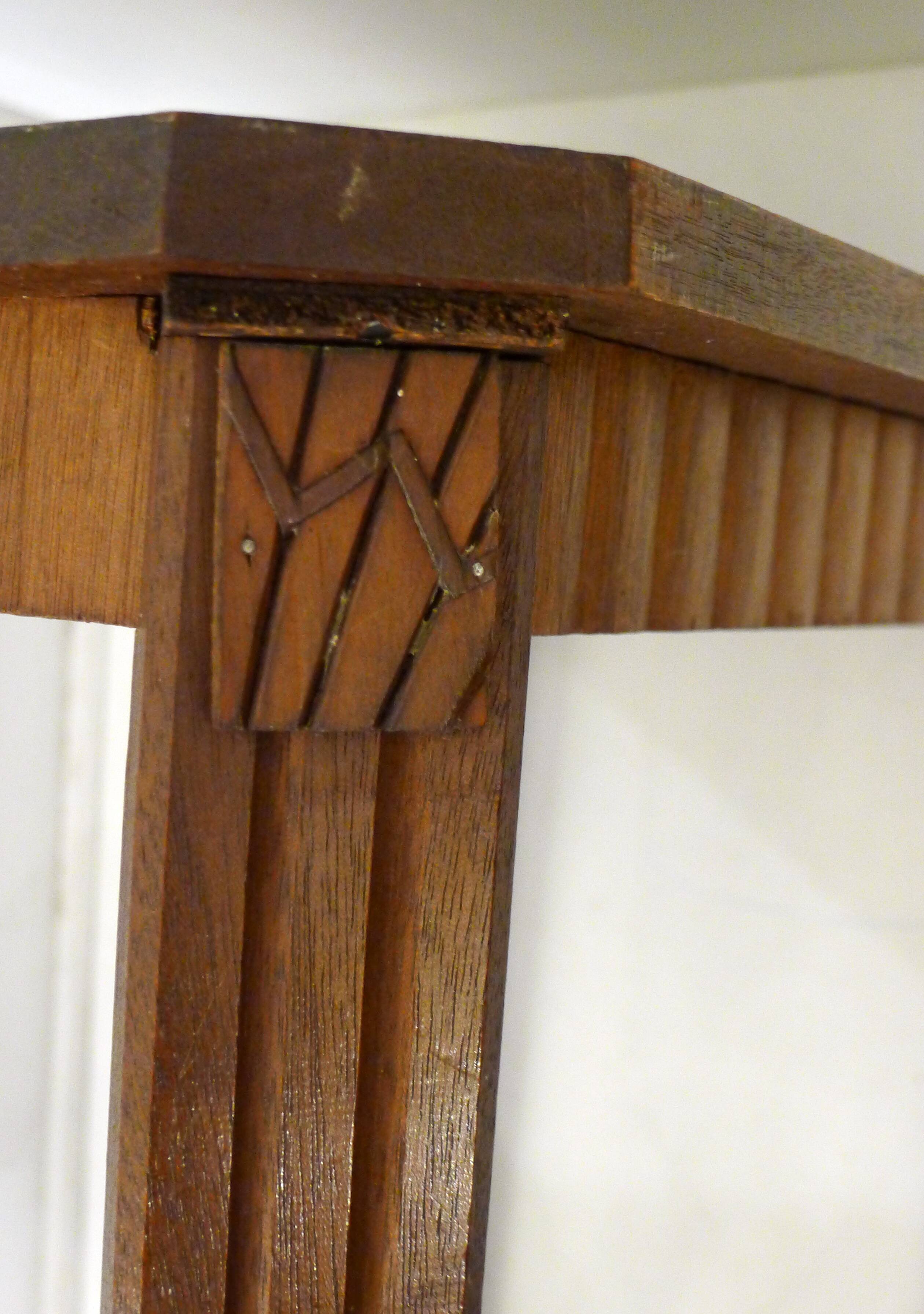Small wooden Art Deco side table.