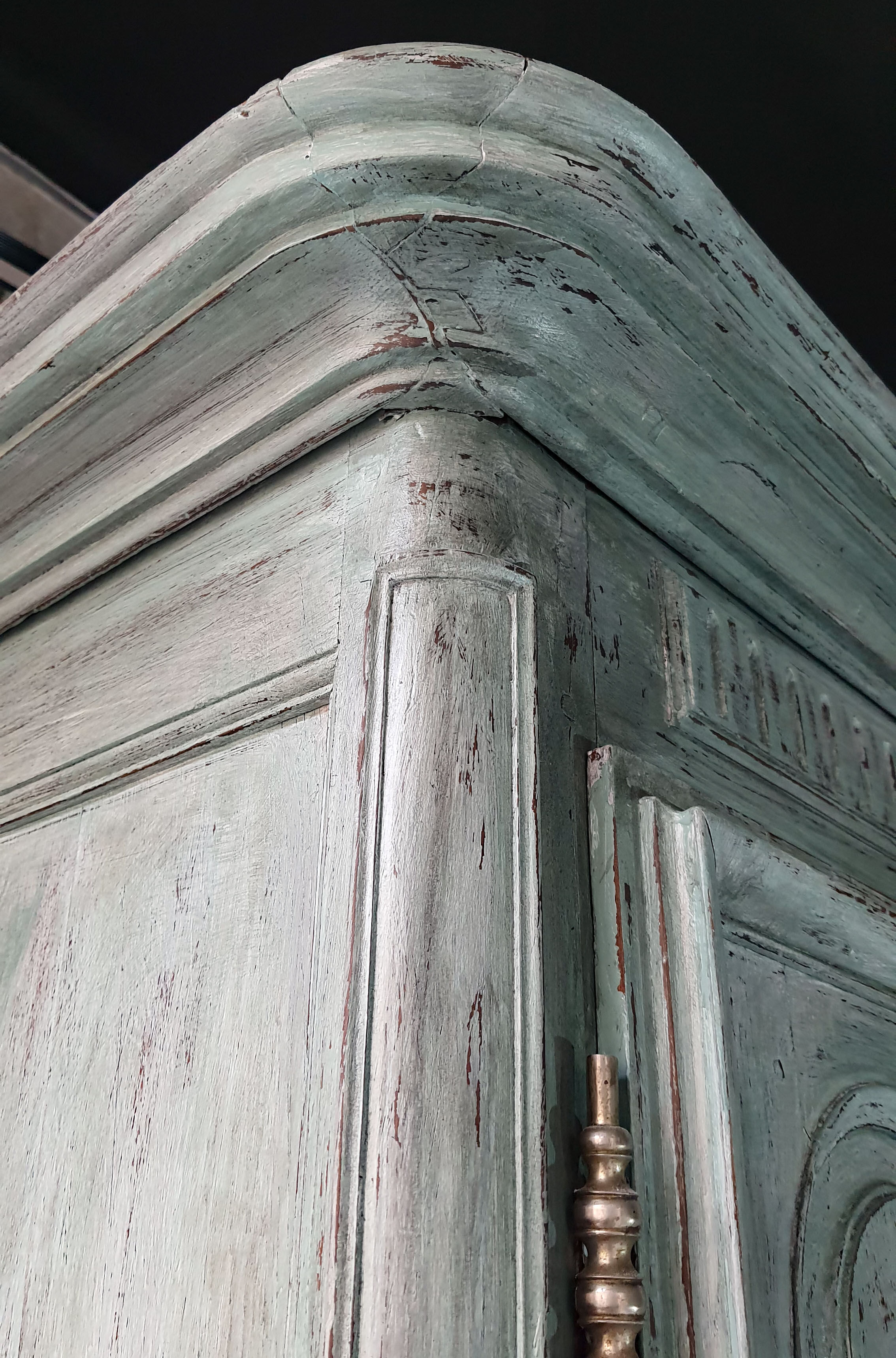 Wardrobe wardrobe 18th century Shabby Chic patinated