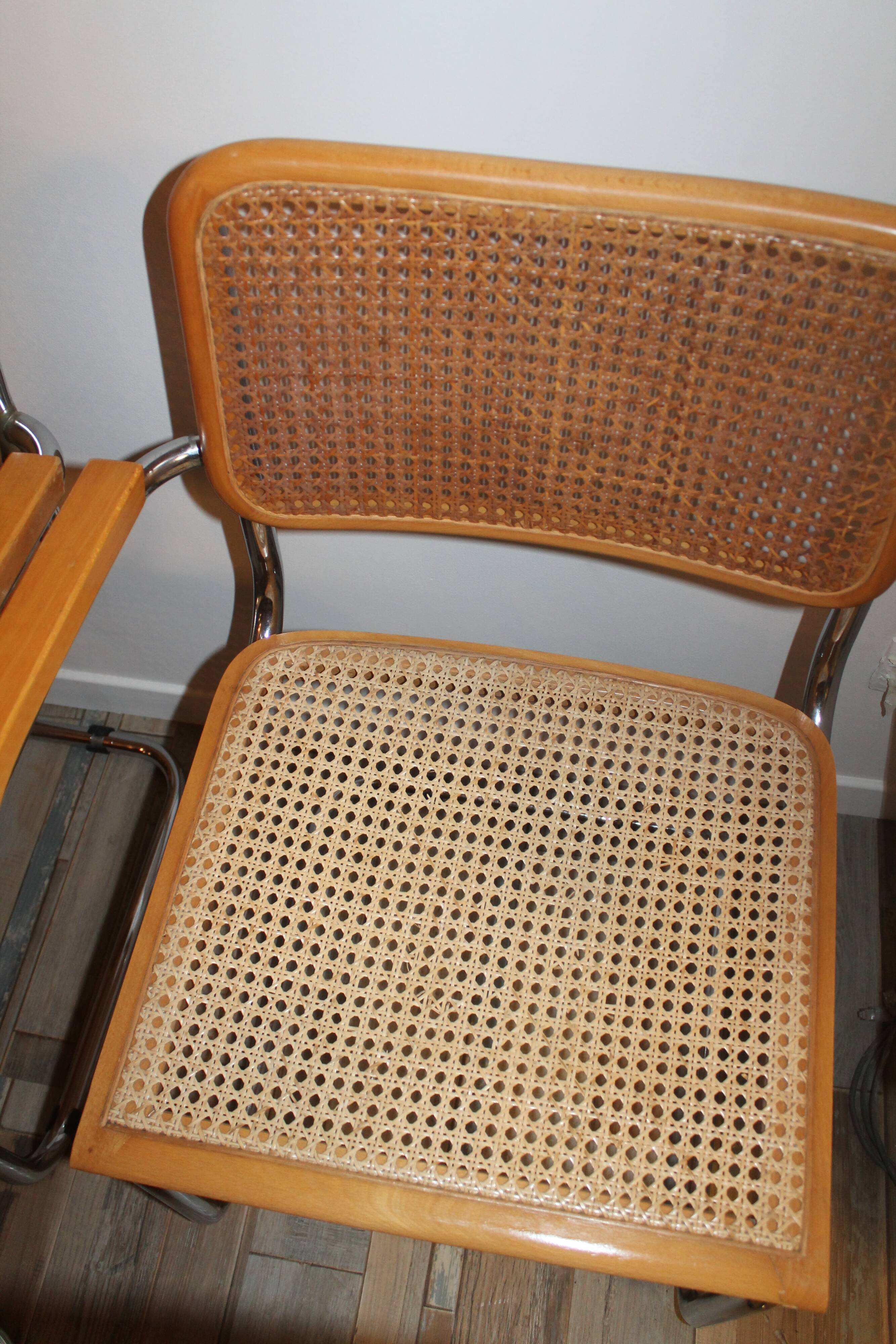 Lot 8 cesca B64 armchairs by Marcel Breuer