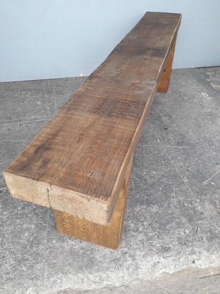 Vintage workshop bench 1960s solid wood