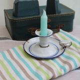 Old enamel candle holder