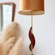 Teak and brass vintage Scandinavian floor lamp 1960 | Bakelite
