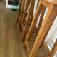 Set of 3 solid oak stools