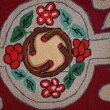 Tapis antique fait main Hooked américain 67cm x 135cm (1930s)