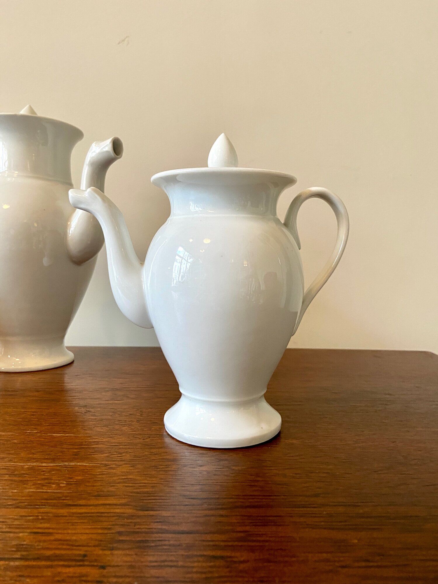 White porcelain coffee and tea set