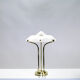 Lamp blown glass frosted around 1940 brass