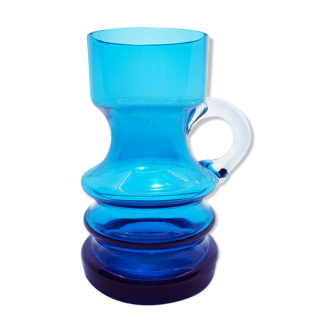 Scandinavian blue glass cup