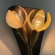Simple plexiglass and brass wall light, Flower Design, mid-century by Geru, 1960s, Germany.