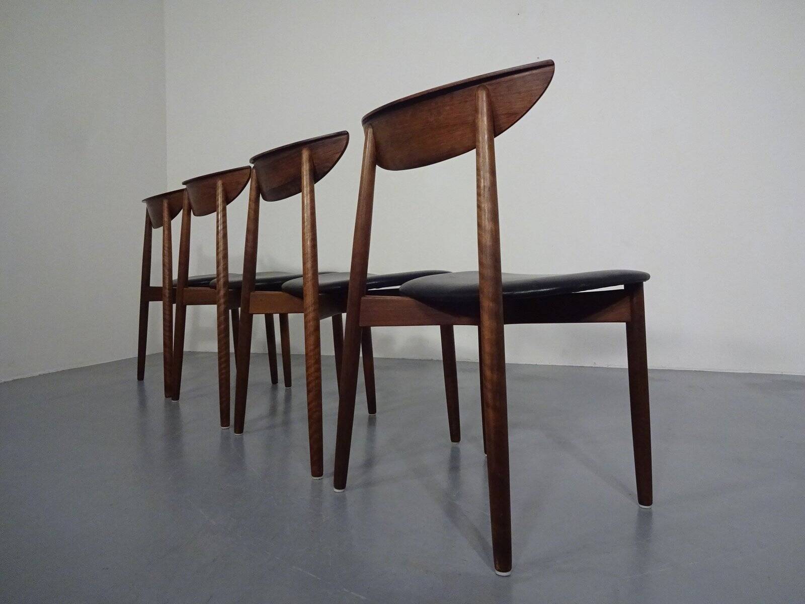 Rosewood dining chairs by Harry Østergaard for Randers Møbelfabrik, Denmark, 1960s, set of 4.