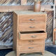 Vintage 5-drawer chest of drawers from the 1940s in raw oak.