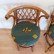 Salon de jardin en rotin console et deux fauteuils