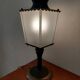 Arlus lamp in black metal, brass and glass circa 1950