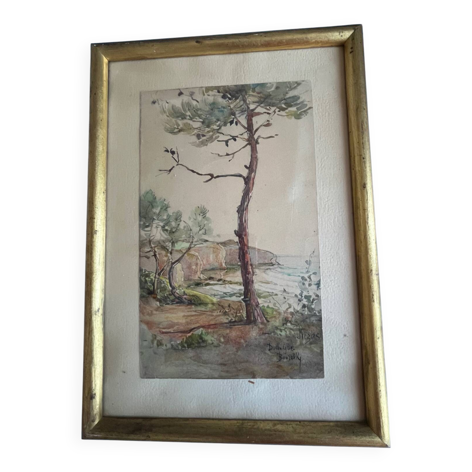 Painting: Watercolor - Seaside landscape