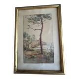 Painting: Watercolor - Seaside landscape