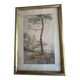 Tableau : Aquarelle - Paysage de bord de mer