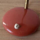 Vintage red saucer desk lamp - Space Age Design - 1950s