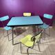 Formica table with extensions and 4 chairs 1950