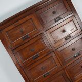 1870s oak apothecary cabinet