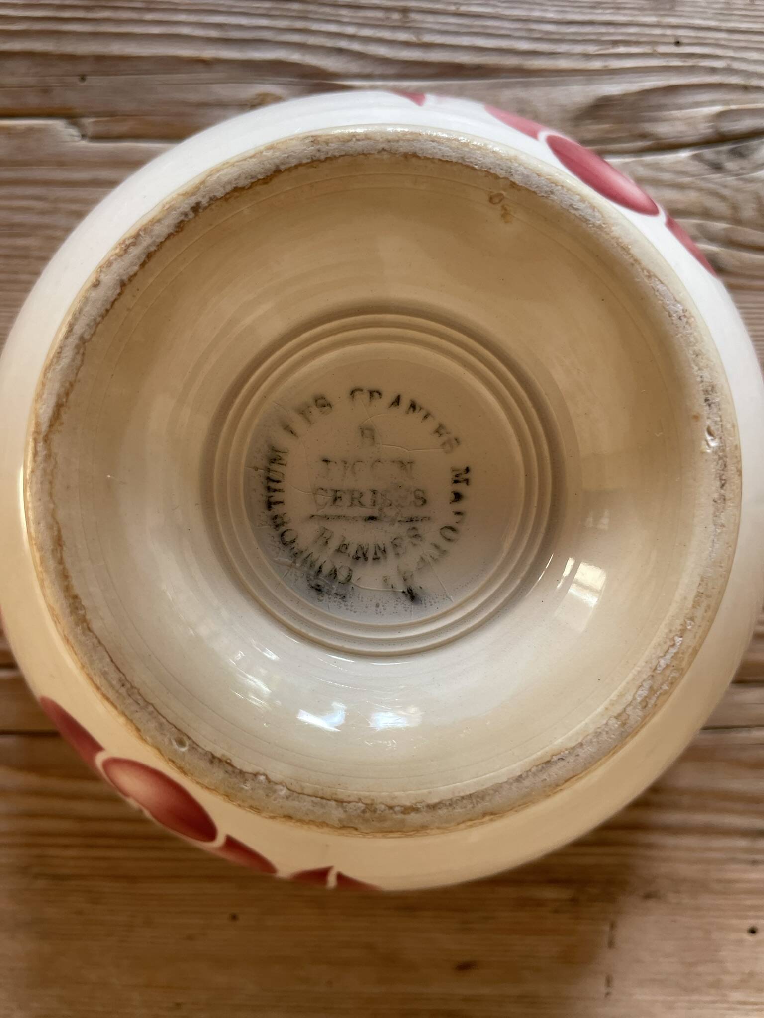 Old Digoin bowl, Cherries model