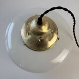 Antique opaline suspension xl 26 cm vintage