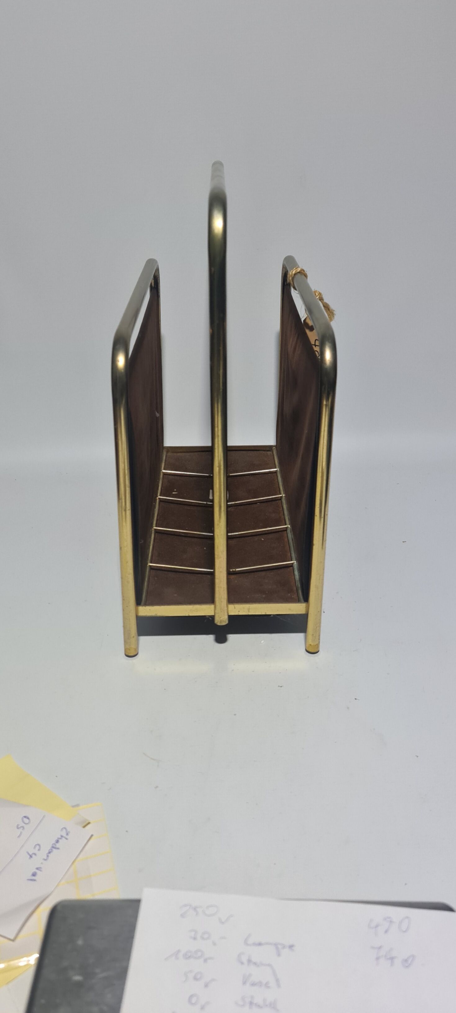 Vintage metal magazine holder