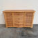 Vintage curved rattan sideboard, coastal credenza, wicker cabinet, boho buffet