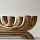 Scandinavian wooden candle holder, Denmark 1970s.