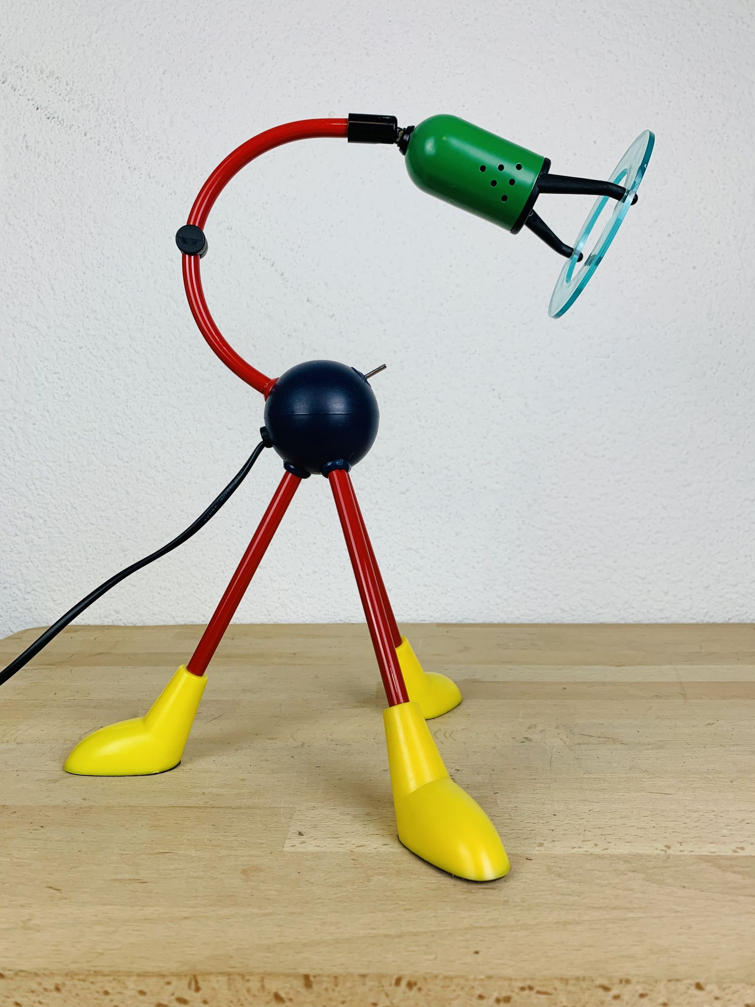 Lampe tripode couleurs primaires années 80