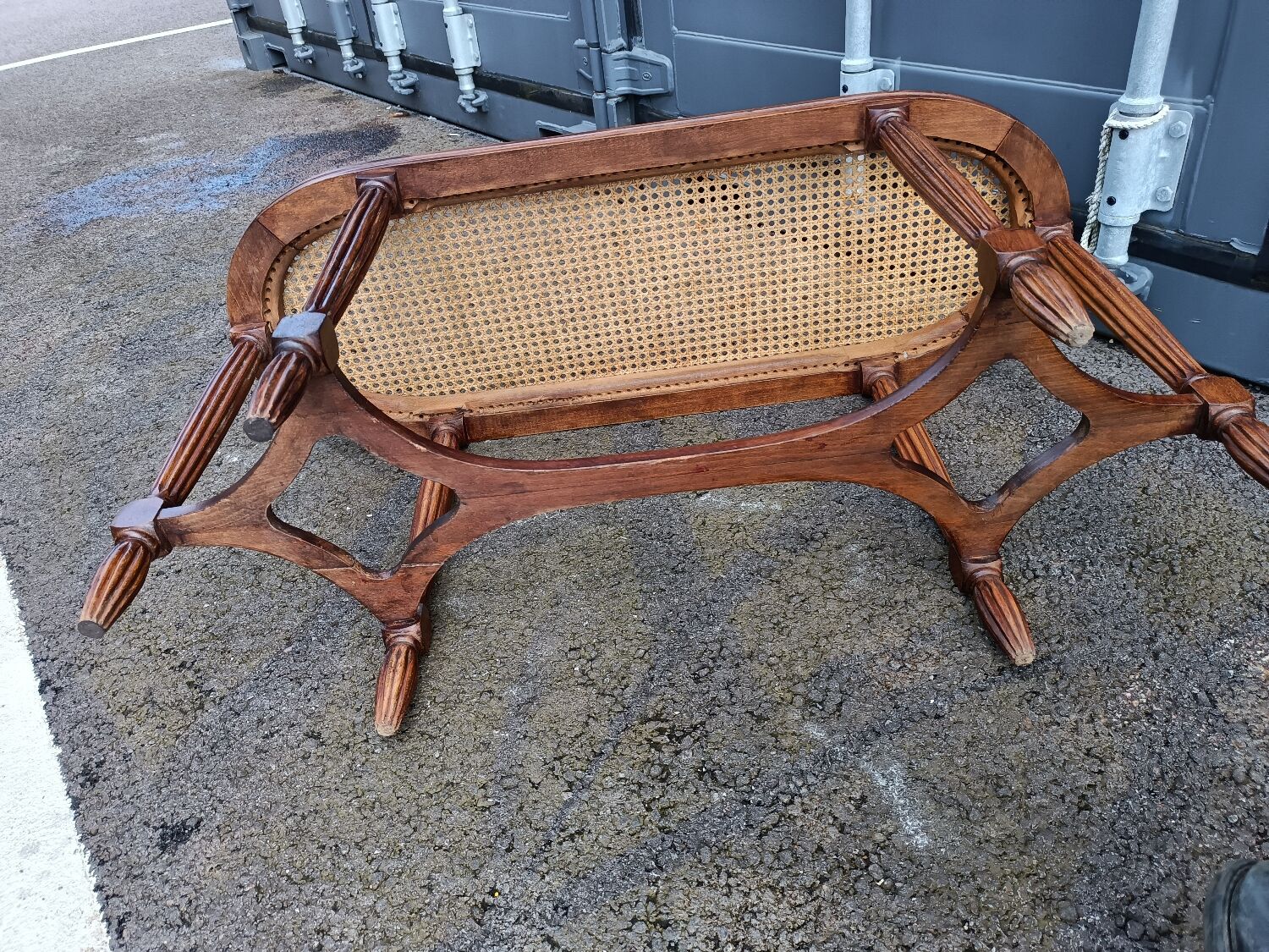 Banquette de piano bois style louis XVI