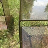 Pair of bedside tables in plexiglass smoked 70