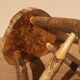 Vintage raw wood tabouret