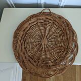 Wicker tray wall decoration