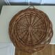 Wicker tray wall decoration