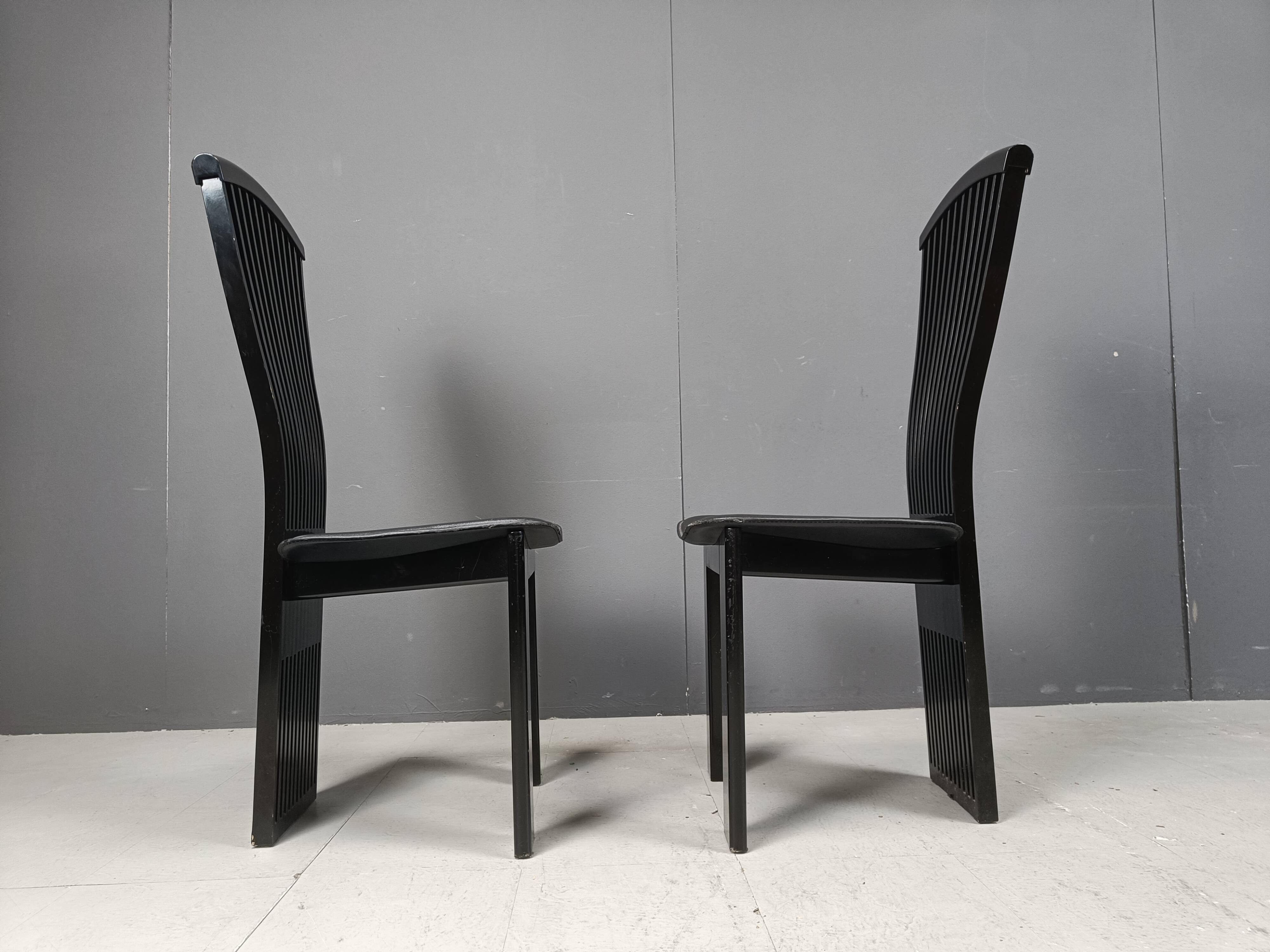 Chaises de salle à manger post-modernes de Pietro Costantini, années 1980, lot de 6